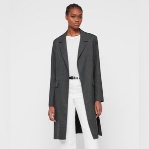 All Saints Aleida Check Plaid Duster Coat